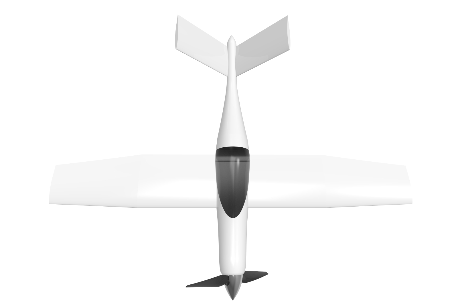 Electric aircraft seen from above