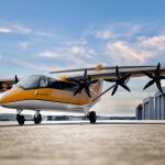 Electra EL9 Ultra Short aircraft configuration in front of a terminal
